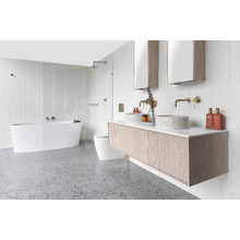 400mm Oval Terrazzo Above Counter Basin With 32mm Waste